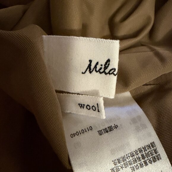 Mila Owen Japanese Fashion Womens Brown Wool Blend Size F US L Large Boxy Dress - Picture 7 of 9